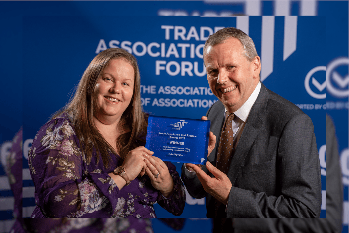 Sally Edgington receives the award