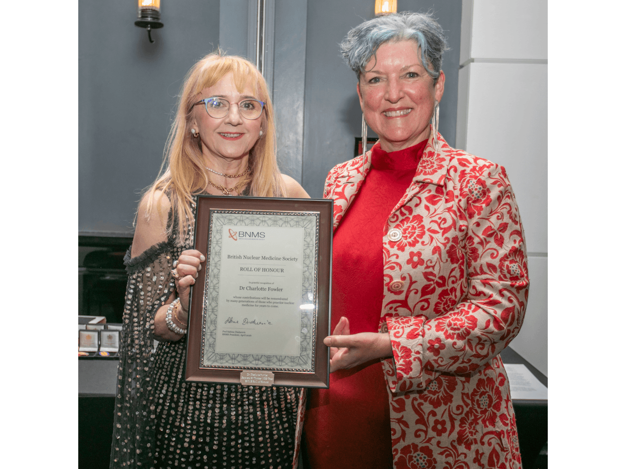 Dr Sabina Dizdarevic and Dr Charlotte Fowler